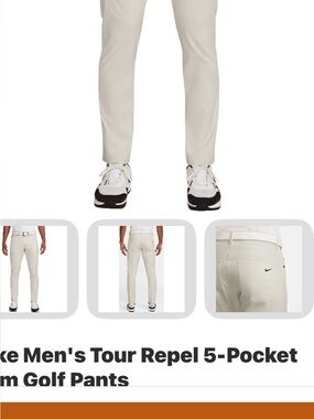 Nike Men's Tour Repel 5-Pocket Slim Golf Pants - Light Stone 32x32 nwot